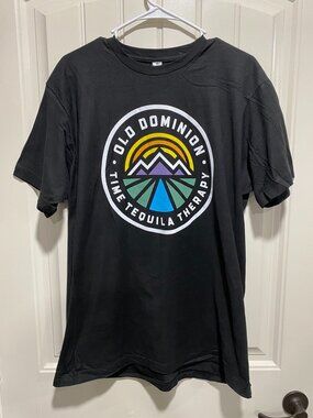 Old Dominion Band Shirt Time Tequila Therapy Tour Tee Tultex Cotton Mens Black